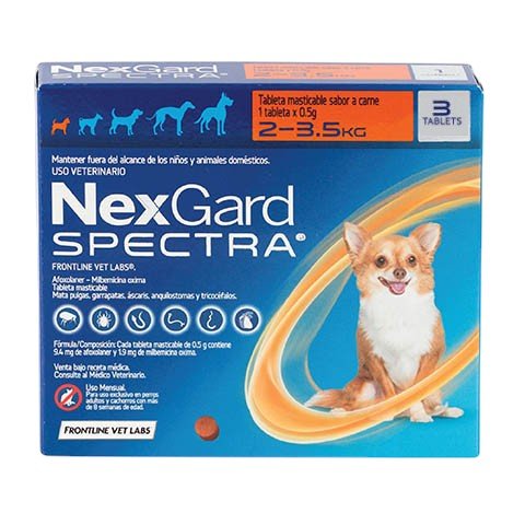 NexGard Spectra Perro 2 a 3.5 kg - 1 comprimido