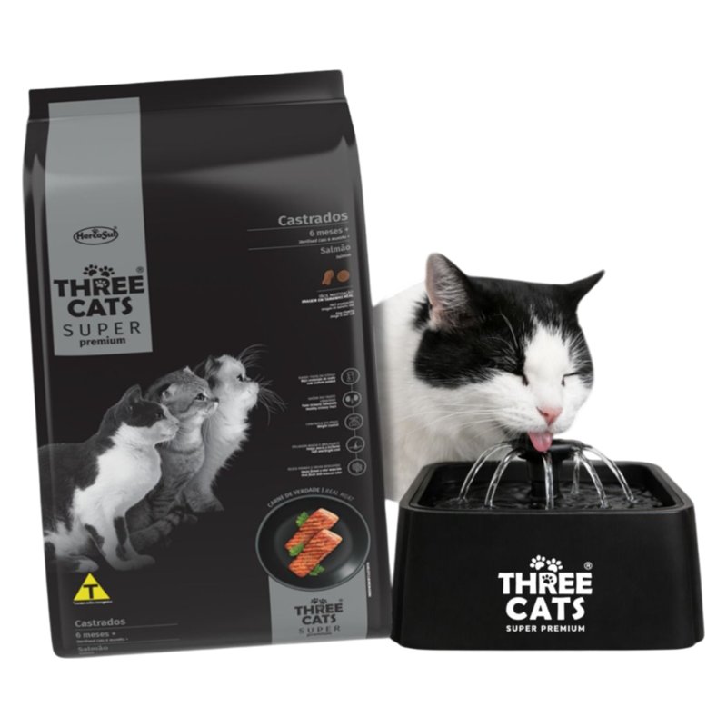 Ración Threecat Super Premium Gato Castrado + 6 meses Salmon - 8 kg