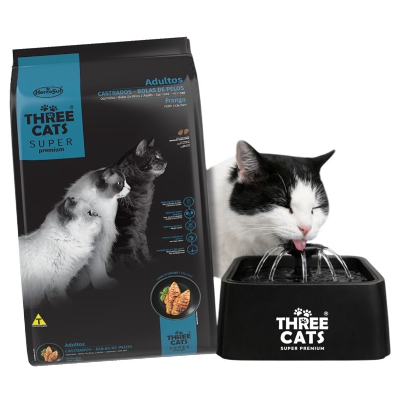Ración Threecat Super Premium Gato Castrado Bola de Pelos Pollo - Bolsa 10 kg