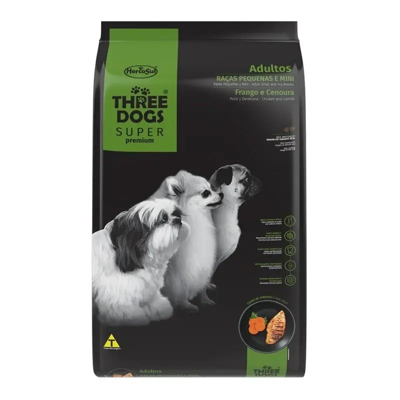 Ración Threedog Super Premium Perro Adulto Pequeñas Pollo y Zanahoria - 8 kg